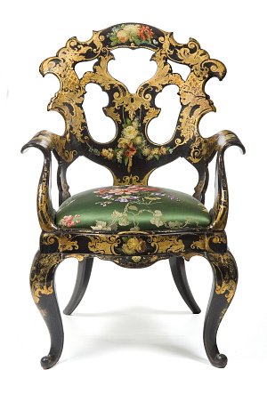 Firme Jennens & Bettridge (Birmingham) - Fauteuil Vers 1850-1865