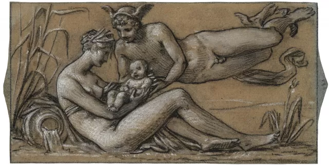 Pierre-Paul Prud'hon (1758-1823), « Mercure confiant le roi de Rome à la Seine », 1810-1811