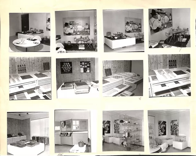 Vues du centre de documentation et d'exposition du Centre de Création Industrielle, Union centrale des Arts décoratifs, vers 1970